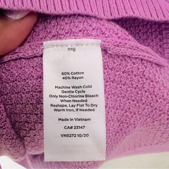 TALBOTS XL WOMENS LILIAC BUTTONS LIGHTWEIGHT TEXTURED PULLOVER KNIT COZY SWEATER - Picture 7 of 7